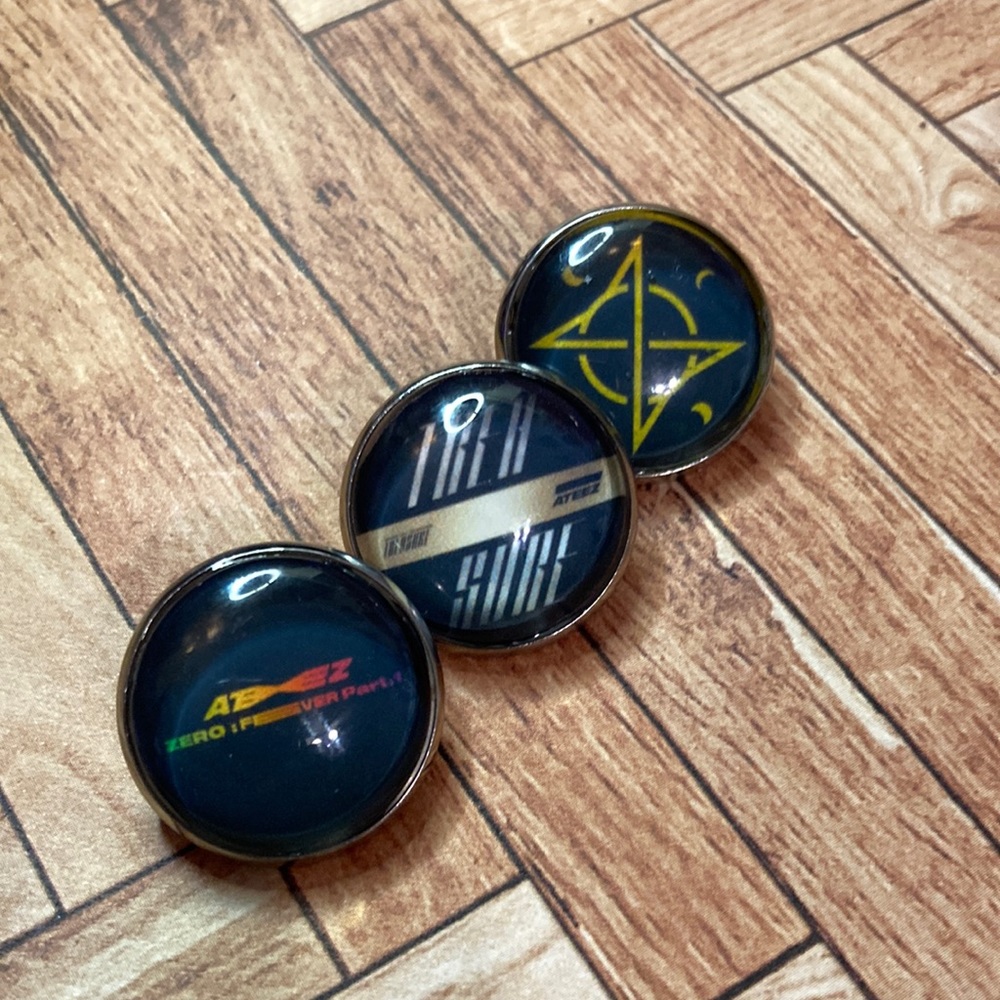 Custom made ATEEZ stainless steel pin set